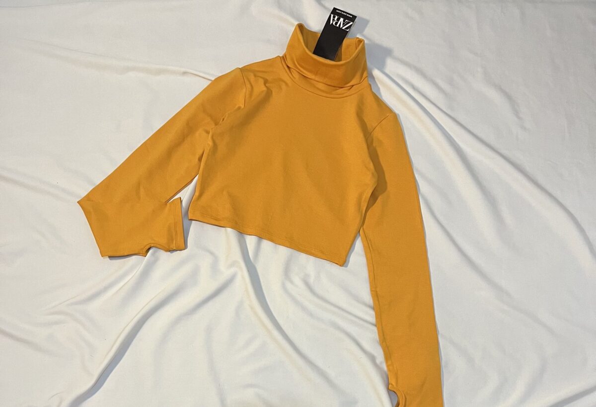 کراپ یقه اسکی آستین فینگر (1118) - Image 3