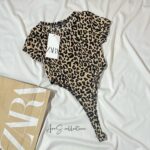 بادی پلنگی آستین کوتاه بغل باز(1158)