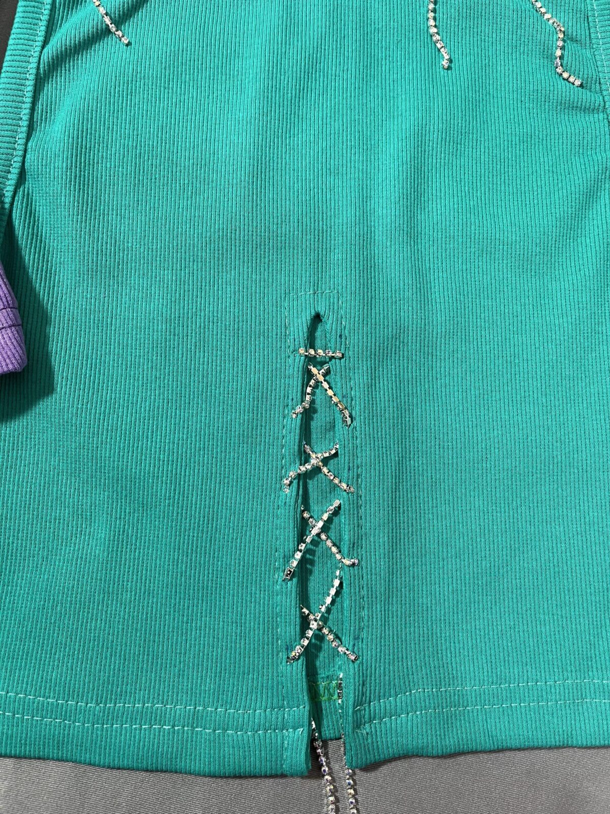 کراپ کبریتی زنجیر ضربدری نگیندار(1257) - Image 2