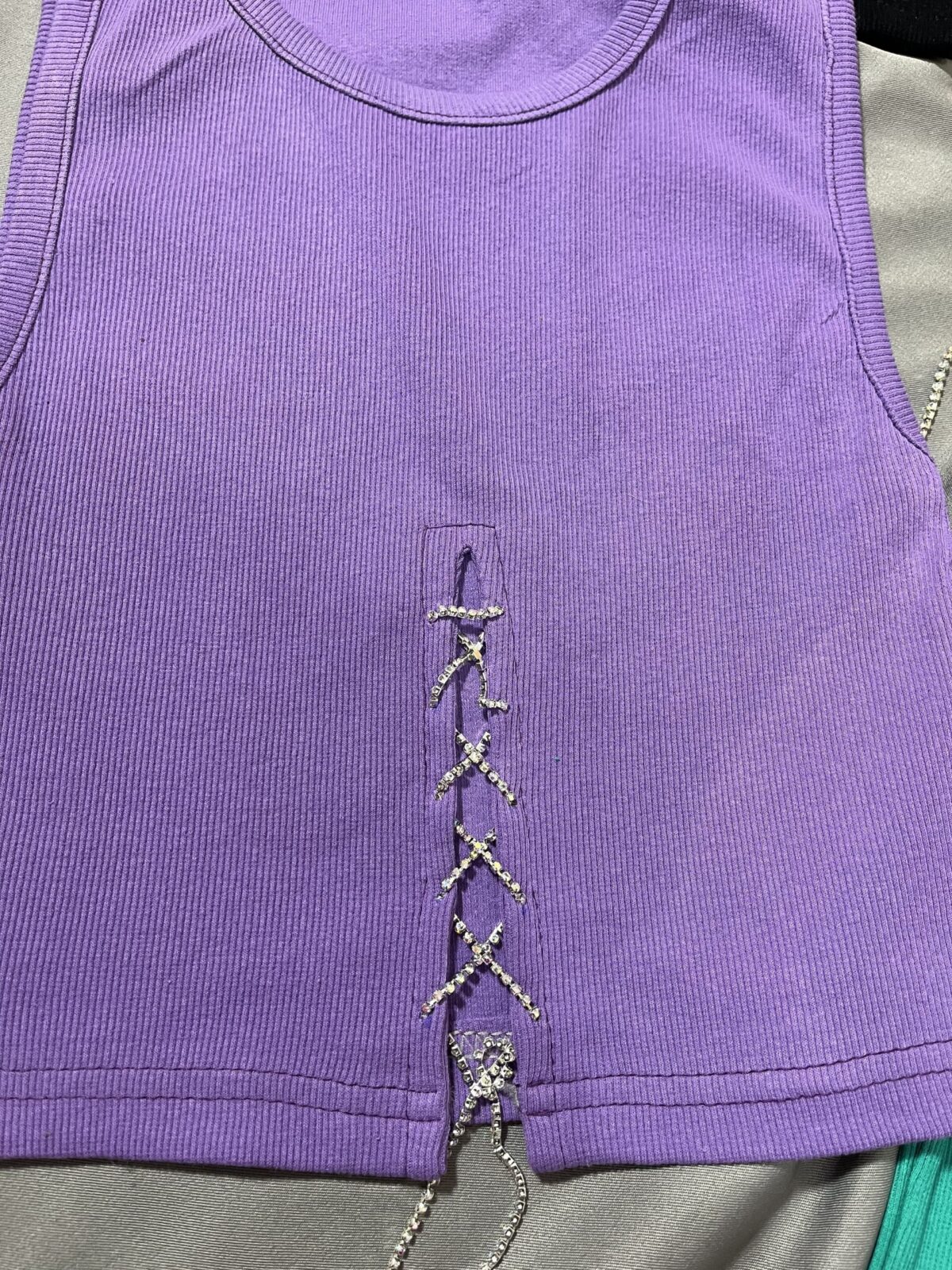 کراپ کبریتی زنجیر ضربدری نگیندار(1257) - Image 3