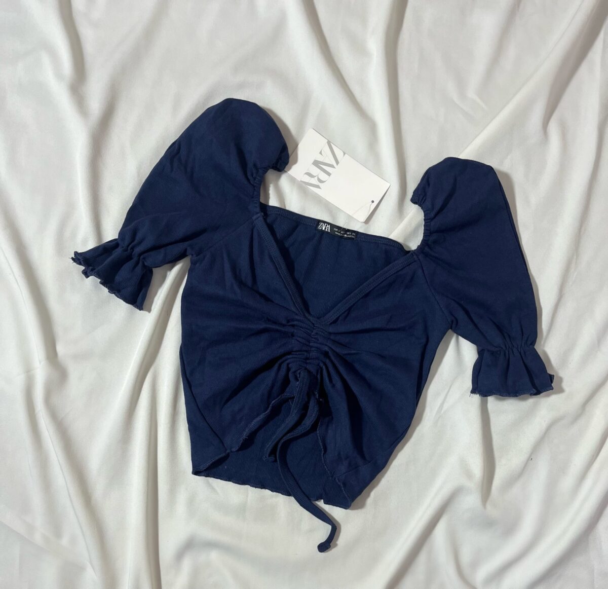 کراپ آستین پفی جلوگت ترک(1371) - Image 2