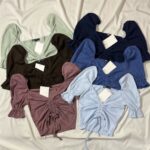 کراپ آستین پفی جلوگت ترک(1371)