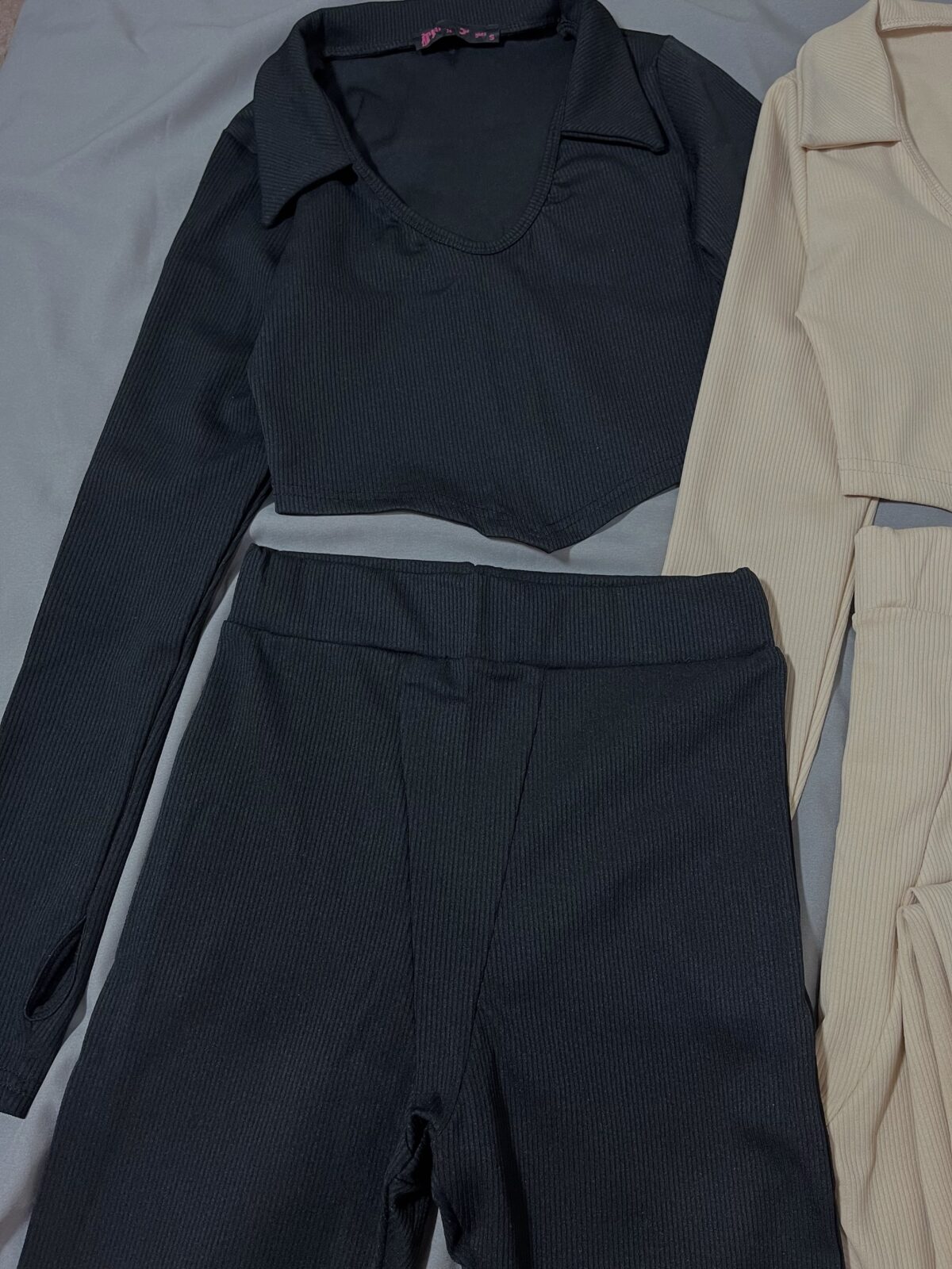 ست لگ و کراپ آستین فینگر کبریتی ترک(1645) - Image 7