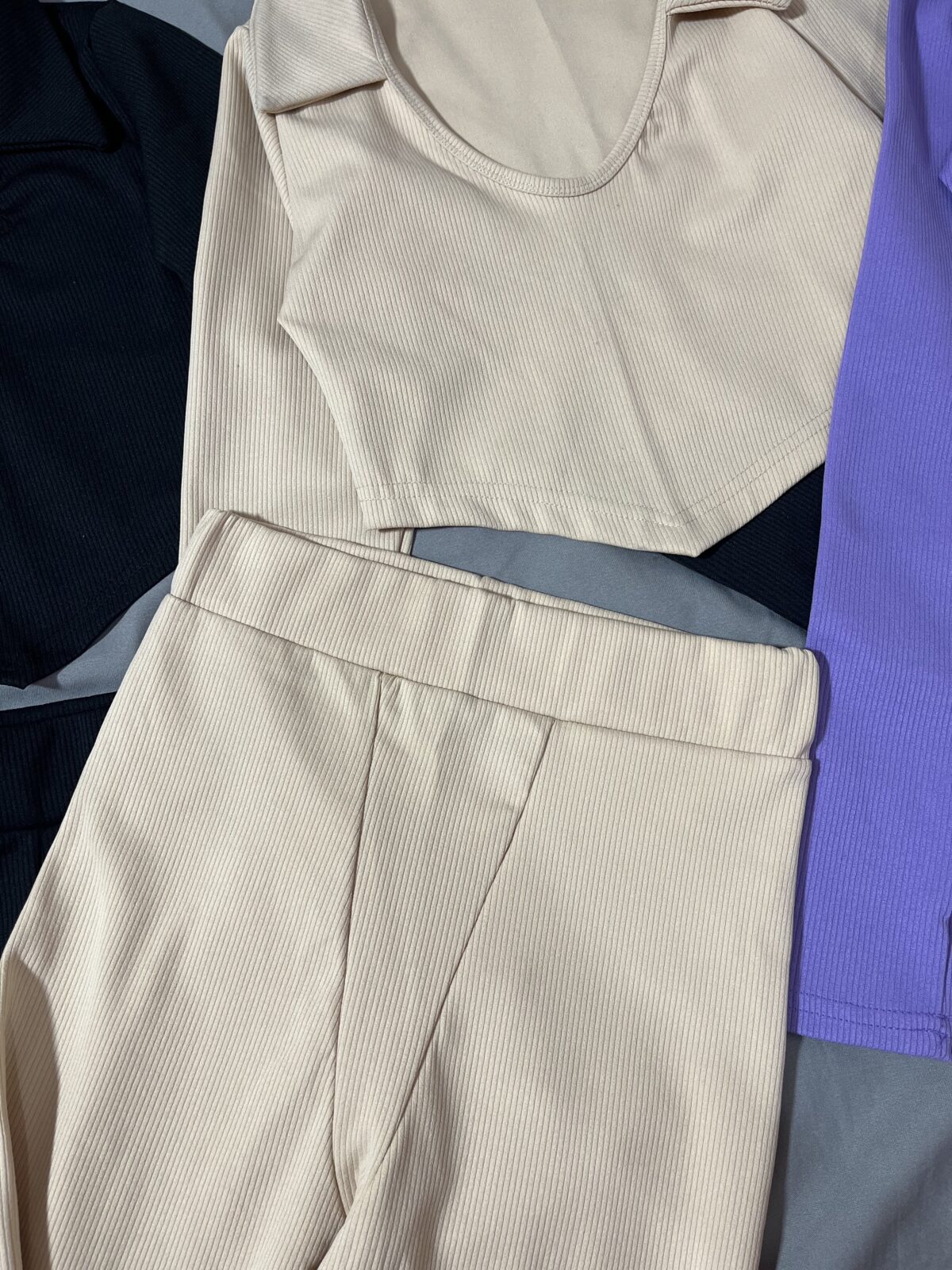 ست لگ و کراپ آستین فینگر کبریتی ترک(1645) - Image 8