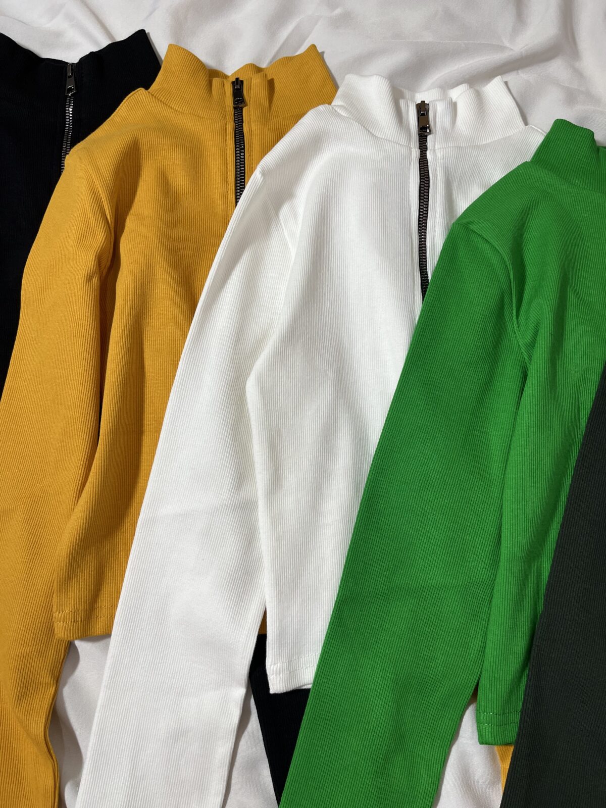 کراپ زیپی کبریتی آستین فینگردار(1648) - Image 5