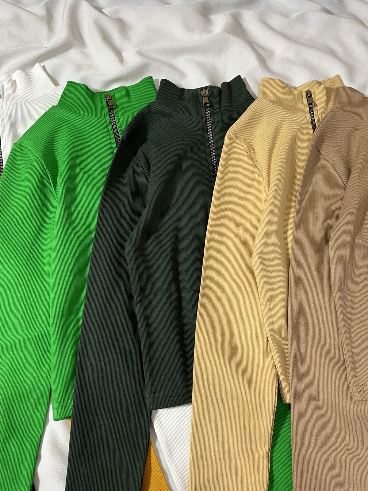 کراپ زیپی کبریتی آستین فینگردار(1648) - Image 3