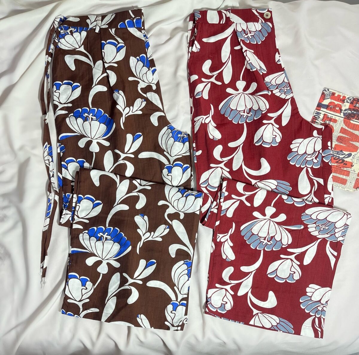 شلوار گلدار نخی کمر دار(1898) - Image 3