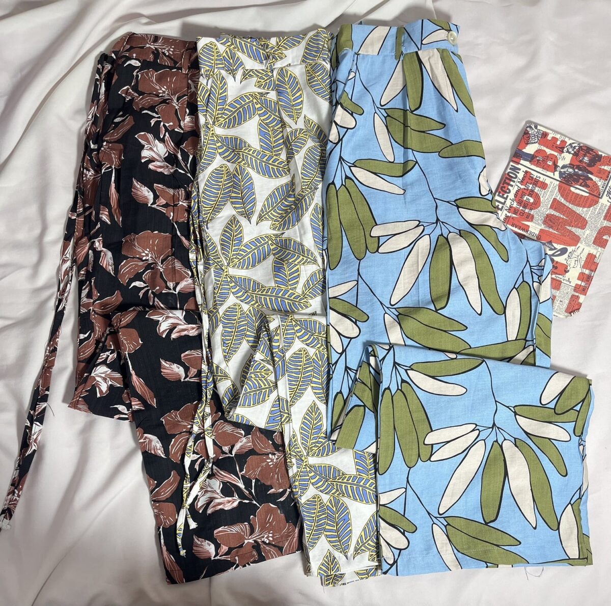 شلوار گلدار نخی کمر دار(1898) - Image 2