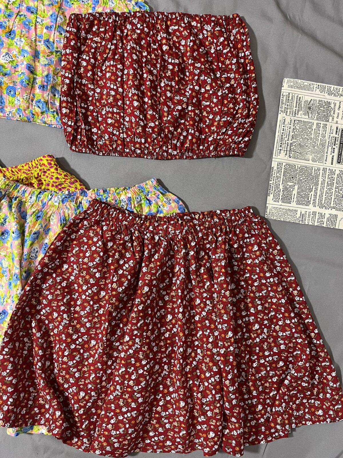 ست گلدار دکلته و دامن نخی(1933) - Image 3