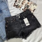 شلوارک جین مشکی زارا وارداتی(1976)