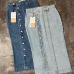 دامن جین دکمه دار وارداتی(2035)