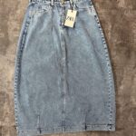 دامن جین پشت چاک(2041)