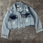 کت جین کراپ زاپ دار(2052)