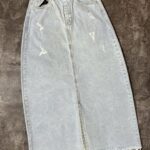 دامن جین چاکدار زیر ریش یخی(2063)