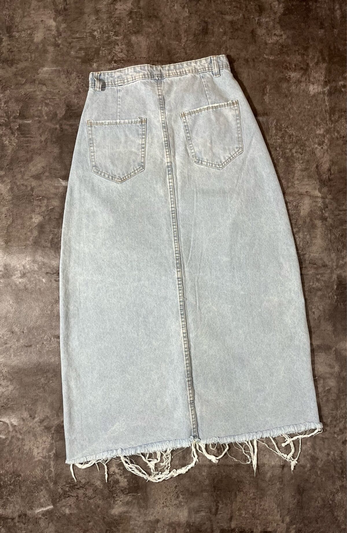 دامن جین چاکدار زیر ریش یخی(2063) - Image 2