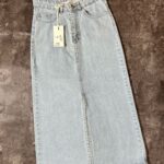 دامن جین چاک دار ساده(2061)