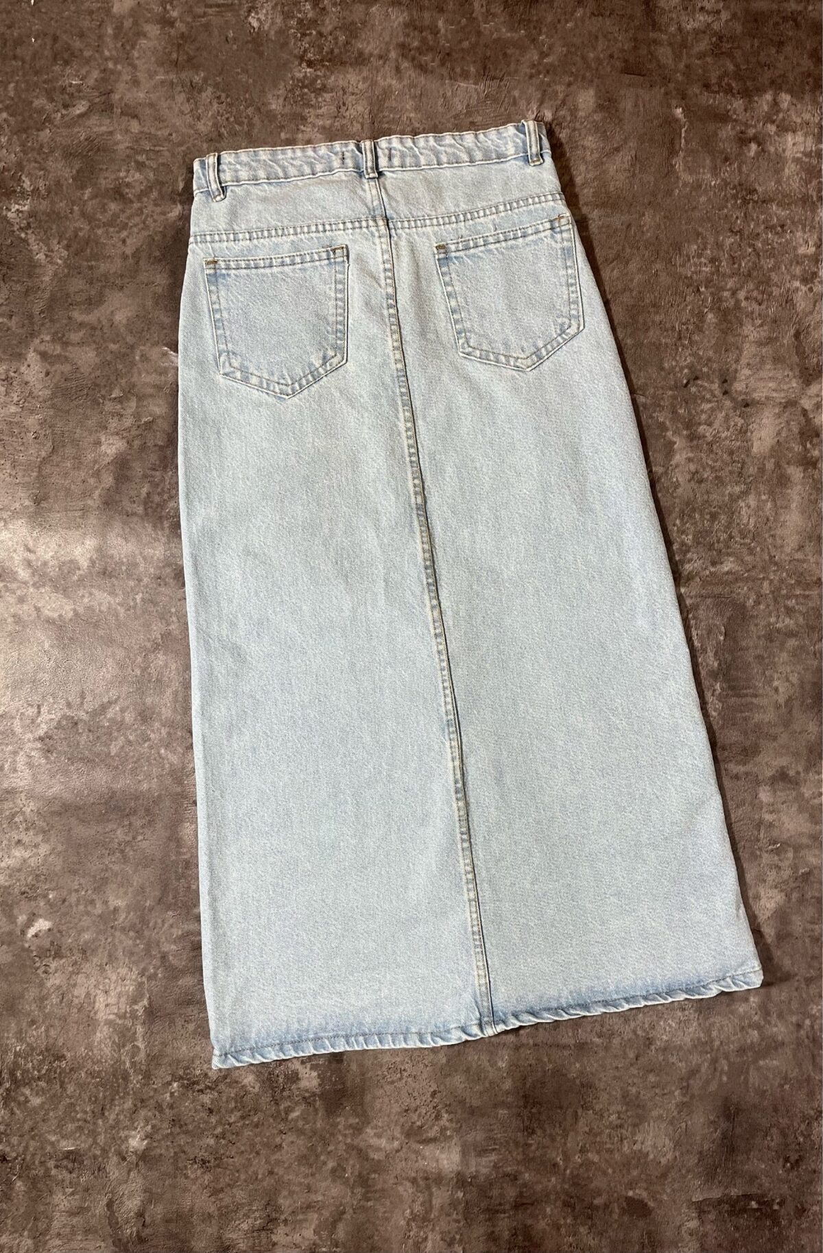 دامن جین چاک دار ساده(2061) - Image 2