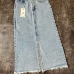 دامن جین زیرریش چاکدار(2066)