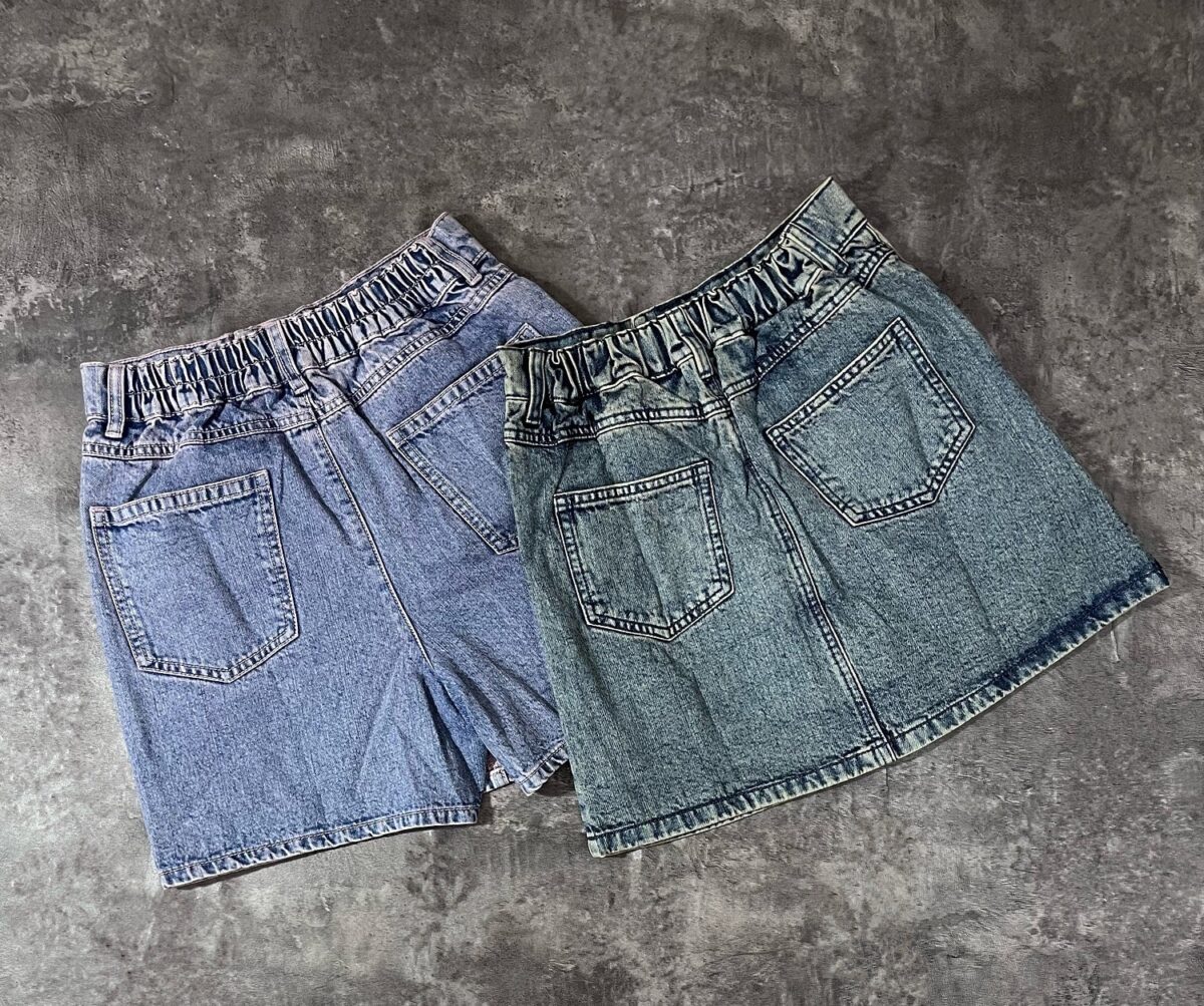 دامن کوتاه دکمه دار وارداتی(2071) - Image 2