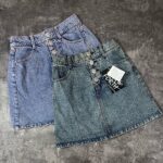 دامن کوتاه دکمه دار وارداتی(2071)