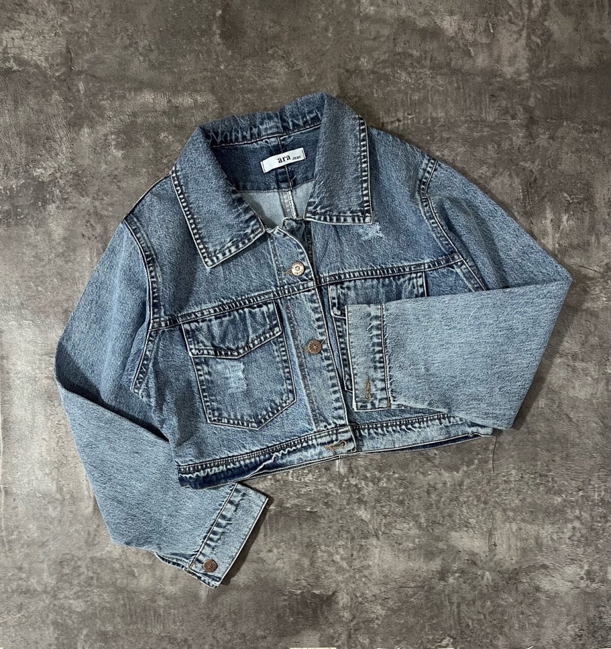 کت جین کراپ دوجیب(2072) - Image 3