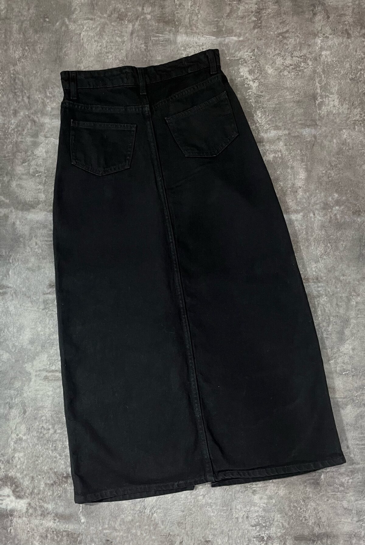 دامن جین چاکدار مشکی(2076) - Image 2