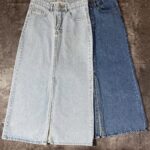 دامن جین ساده جلوچاک(2083)