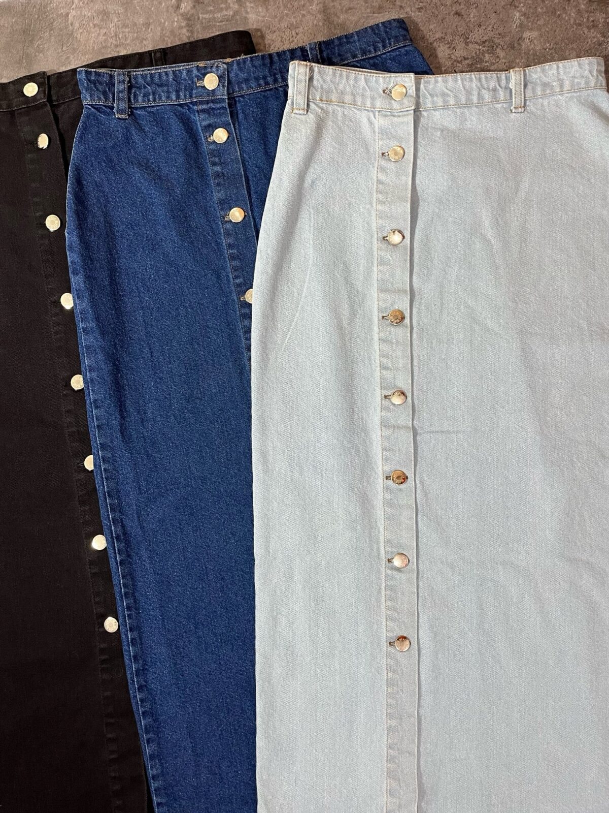 دامن جین دکمه ترک برند بلک(2101) - Image 4