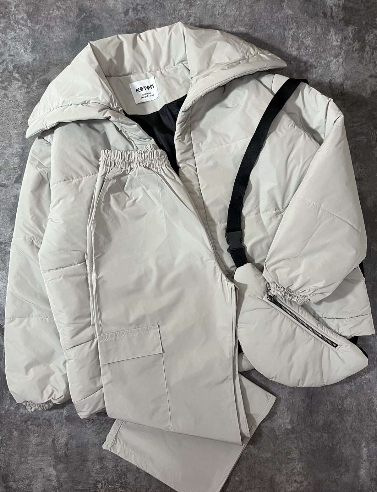 ست 3تیکه کاپشن و شلوار کارگو و کیف(2106) - Image 2