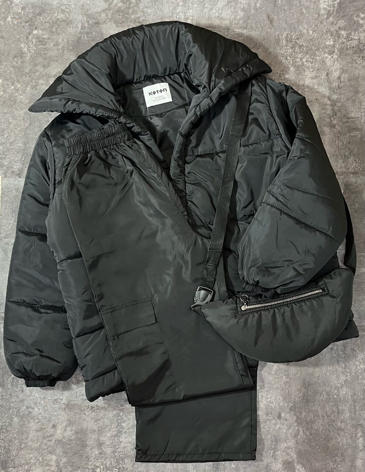 ست 3تیکه کاپشن و شلوار کارگو و کیف(2106) - Image 6