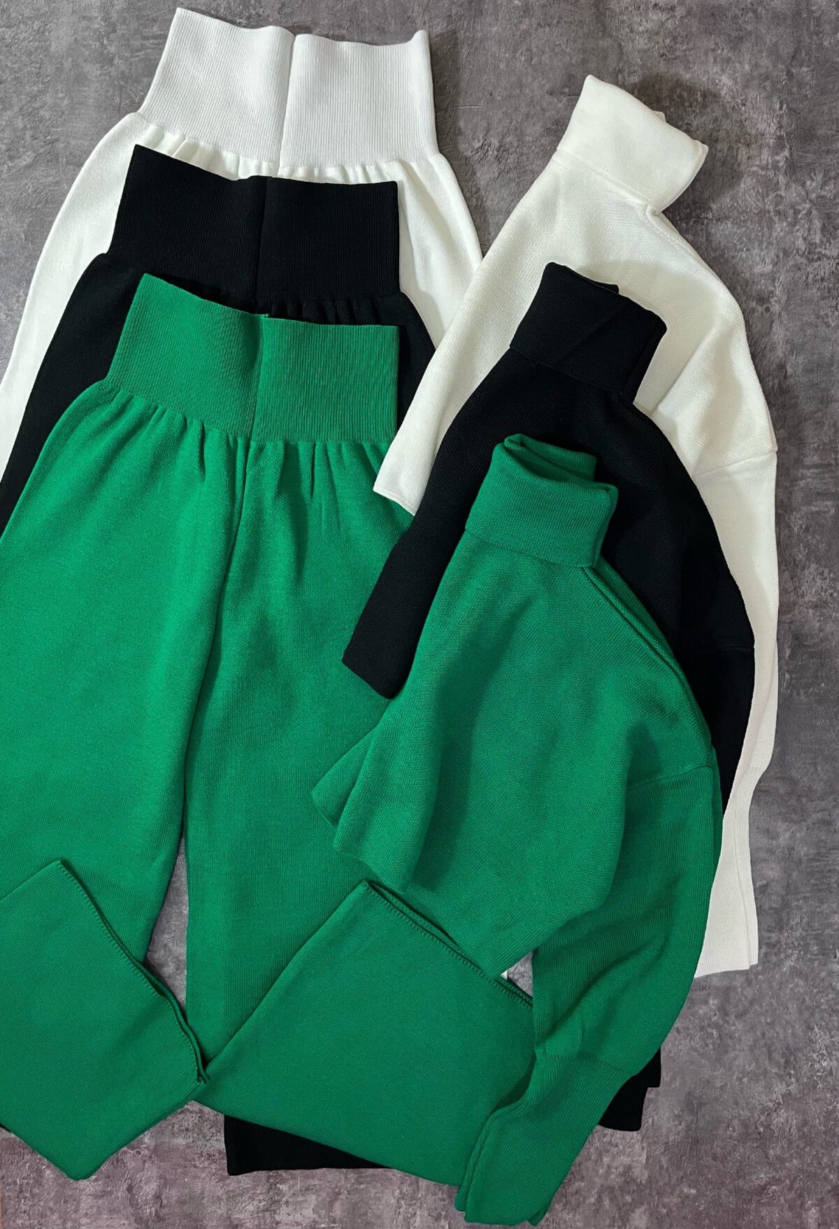 ست بافت یقه اسکی و شلوار بگ(2107) - Image 2