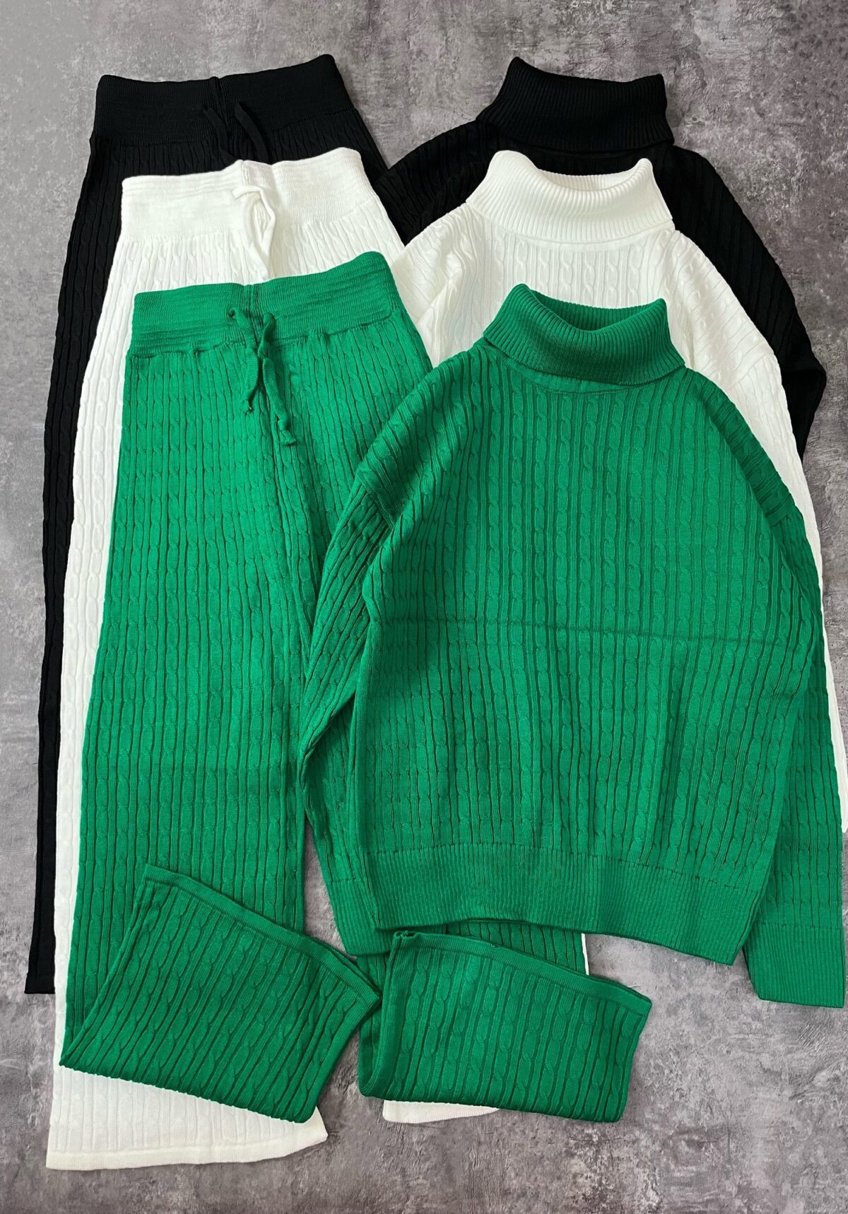 ست بافت یقه اسکی و شلوار بگ(2109) - Image 2