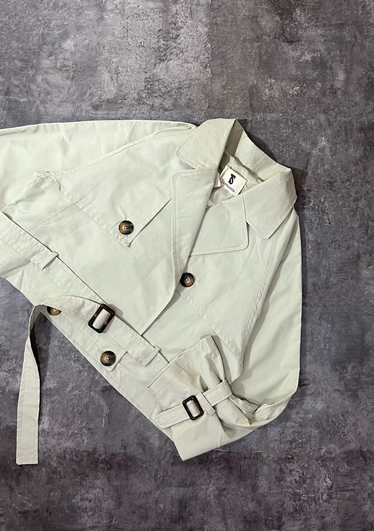 ترنچ کت کوتاه آستردار(2144) - Image 3