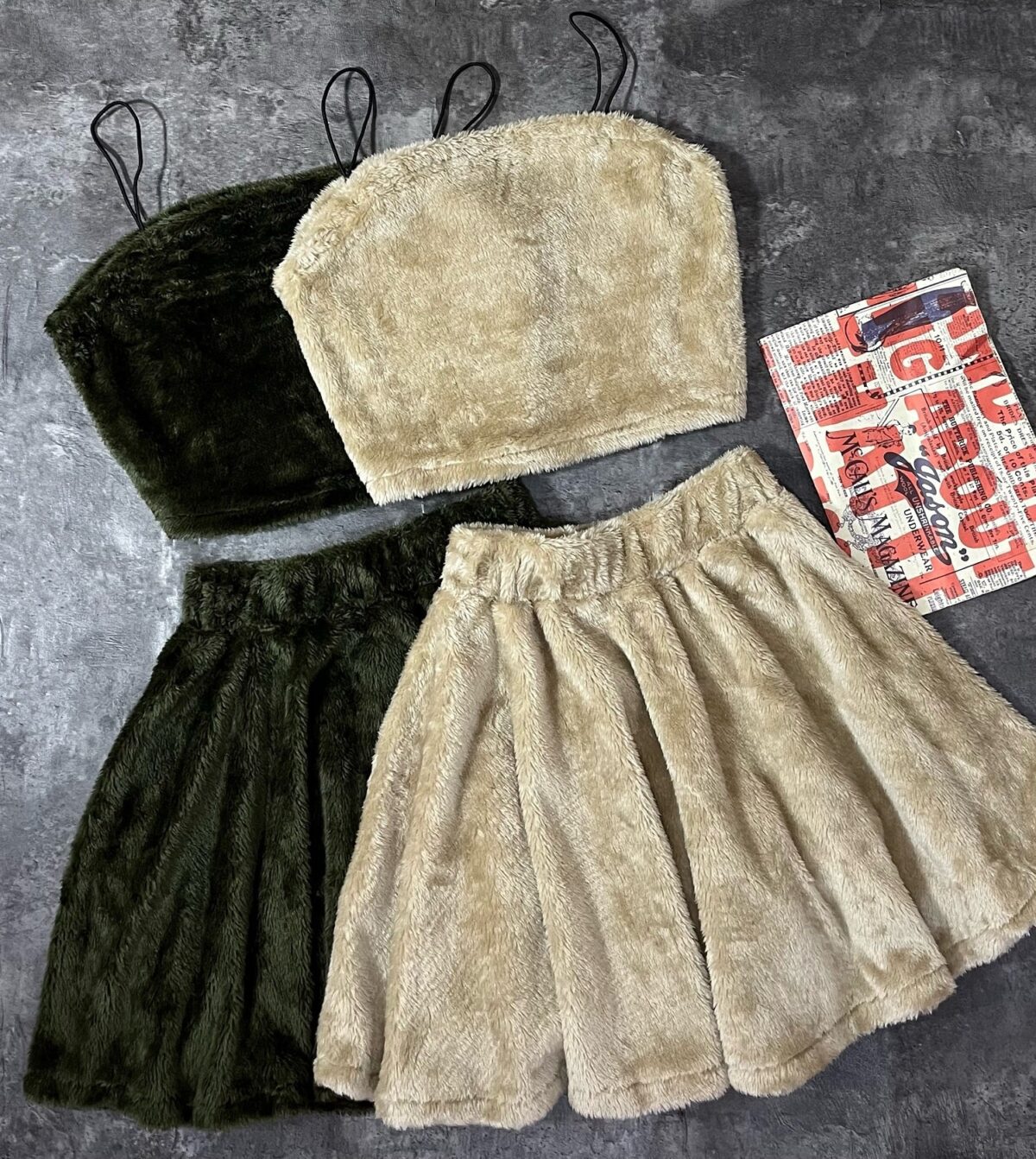 ست تدی کراپ و دامن عروسکی(2171) - Image 2