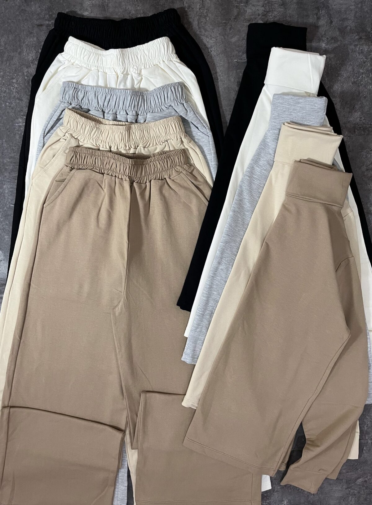 ست یقه اسکی و شلوار بگ دورس پنبه دو نخ بدون کرک(2204) - Image 3