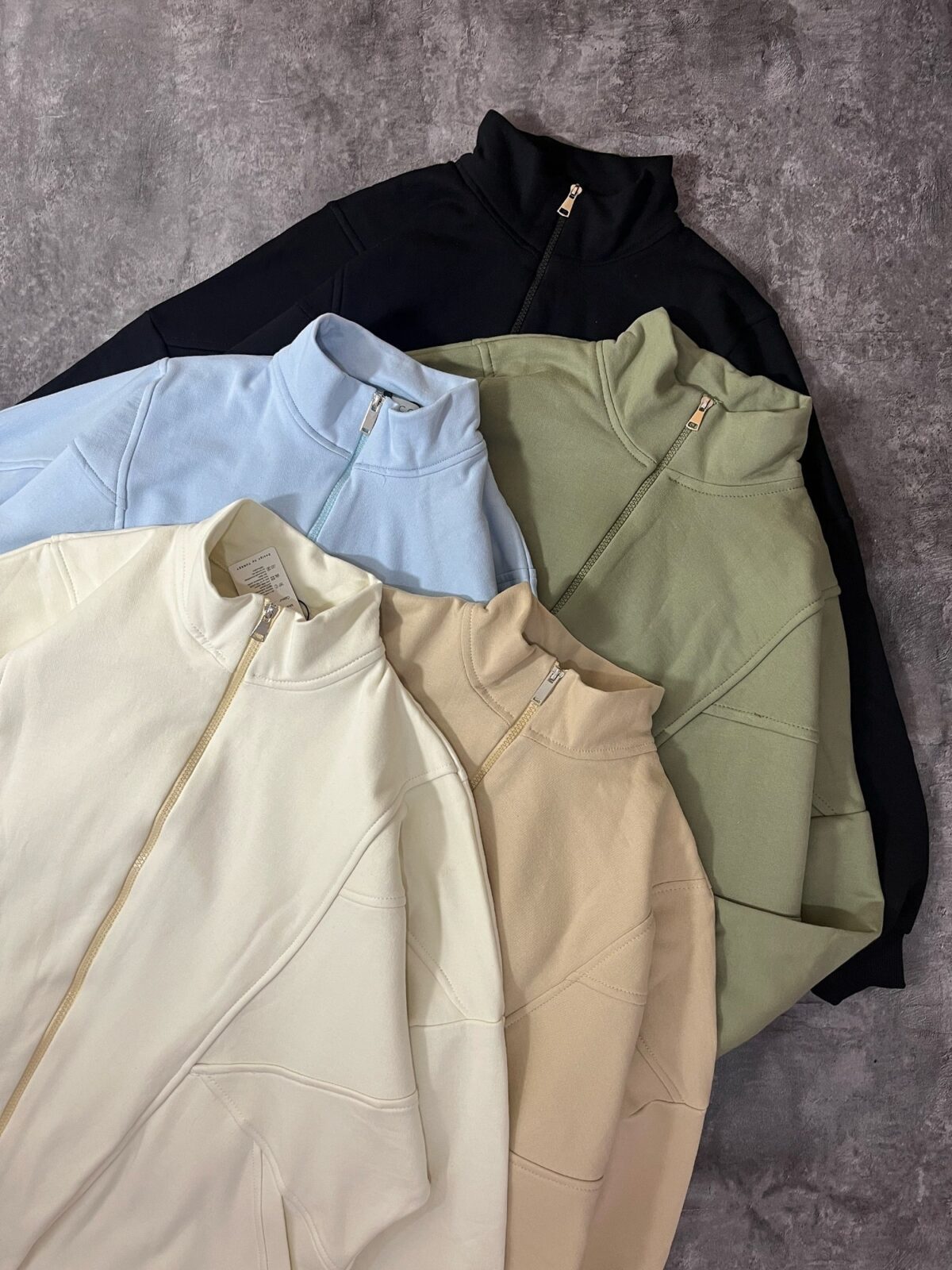 سویشرت زیپی دورس سه نخ داخل کرک ضخیم(2218) - Image 2