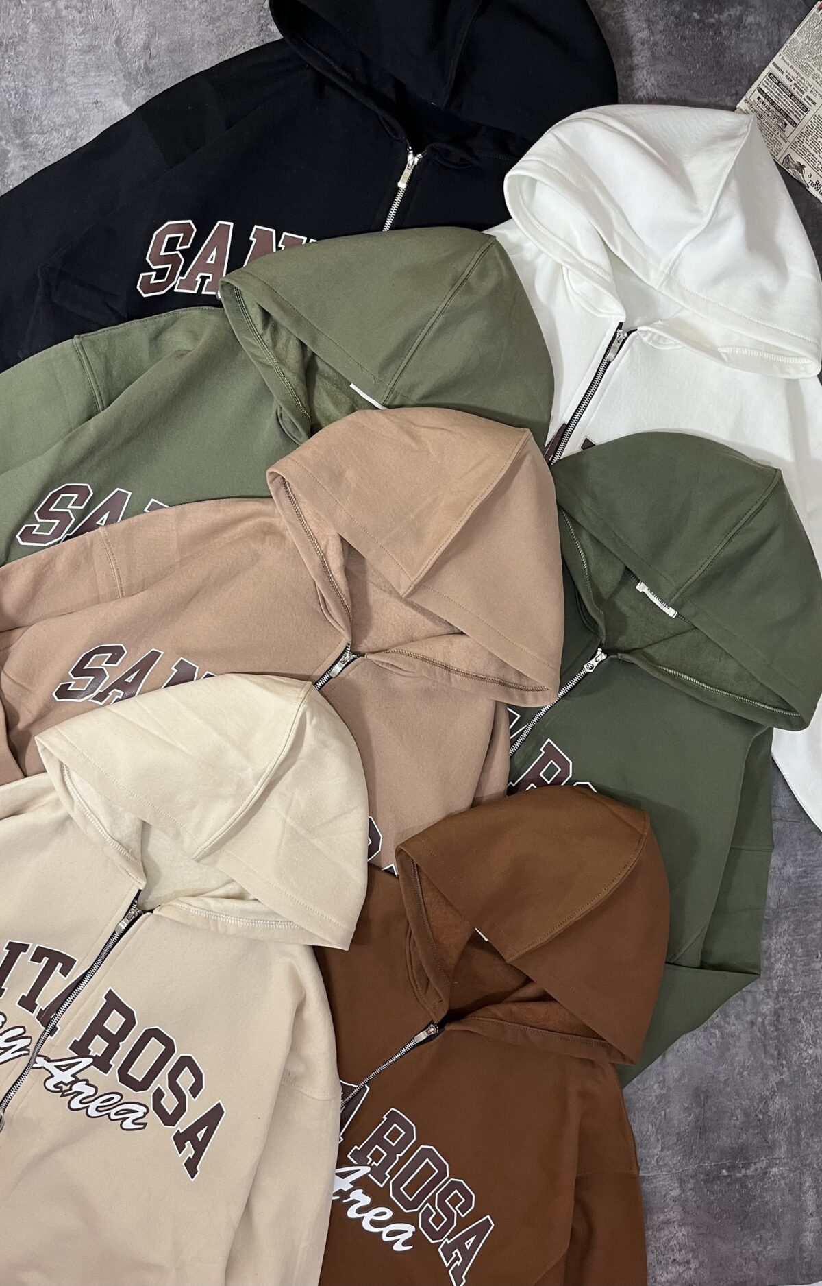 سویشرت زیپی اورسایز دورس سه نخ داخل کرک ضخیم(2211) - Image 7