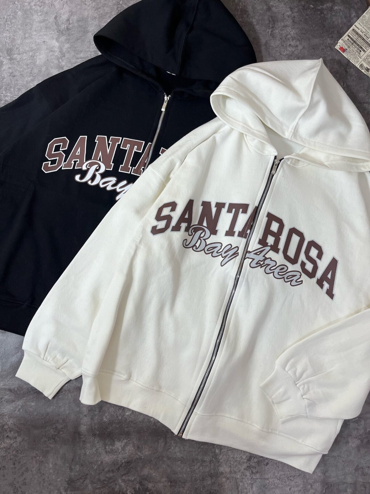 سویشرت زیپی اورسایز دورس سه نخ داخل کرک ضخیم(2255) - Image 5