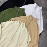 سویشرت نیم زیپ دورس سه نخ داخل کرک(2213)