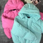 کاپشن پفی کلاهدار پاستیلی(2257)