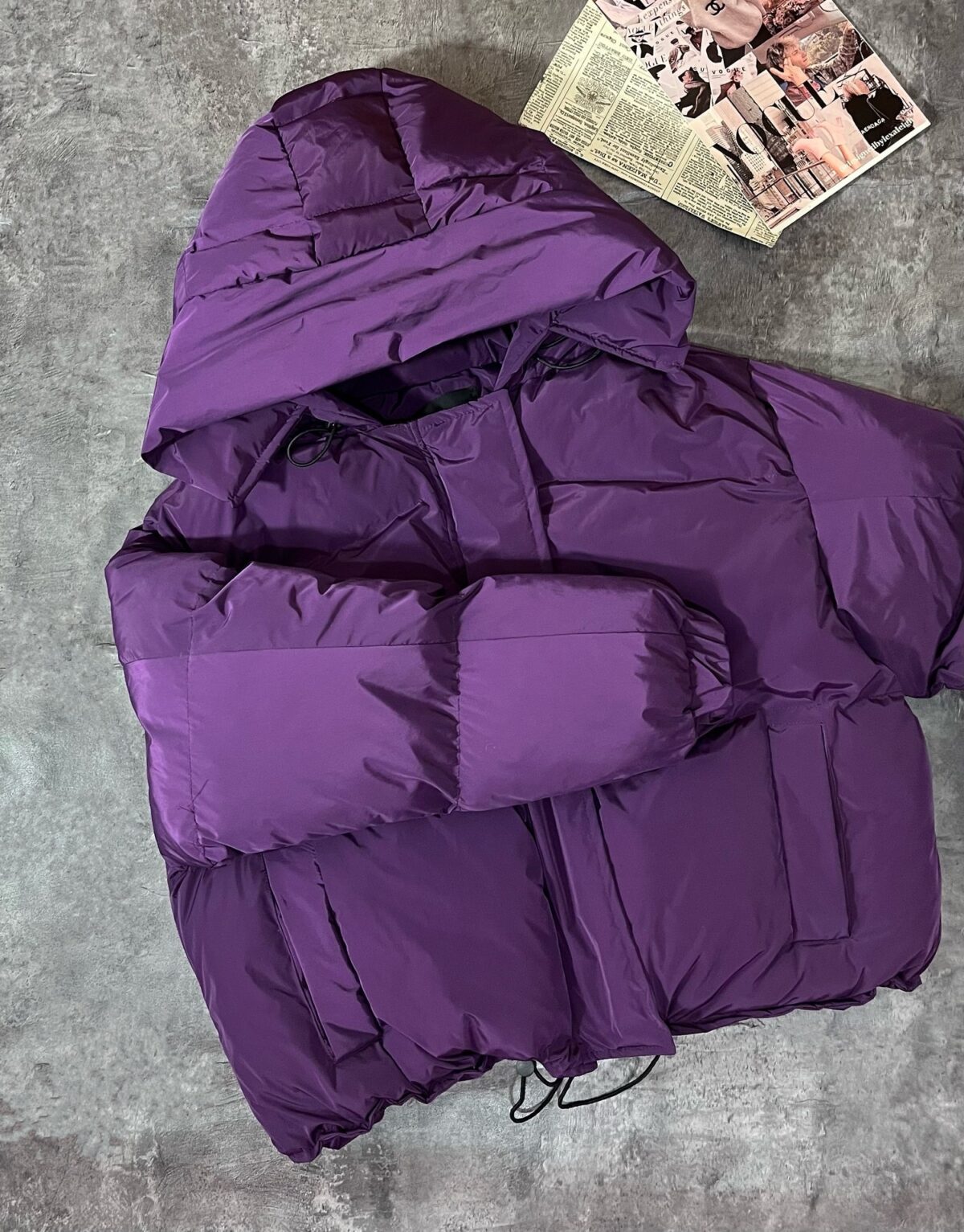 کاپشن پفی کلاهدار پاستیلی(2257) - Image 6