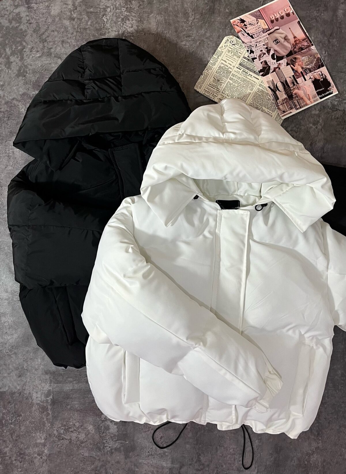 کاپشن پفی کلاهدار پاستیلی(2257) - Image 3