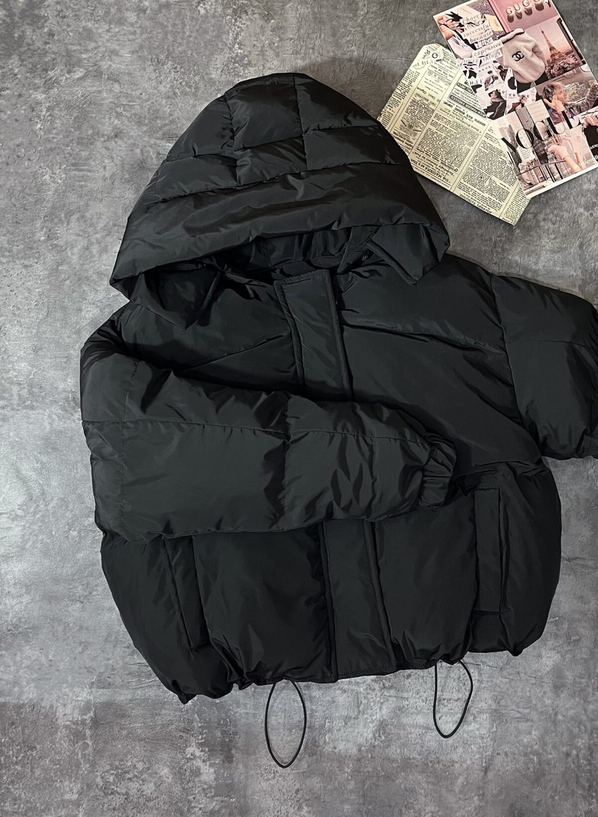 کاپشن پفی کلاهدار پاستیلی(2257) - Image 5