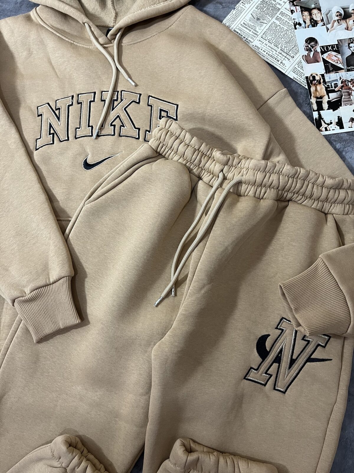 ست هودی و جاگر نایک اورجینال ترک سه نخ داخل کرک(2259) - Image 6