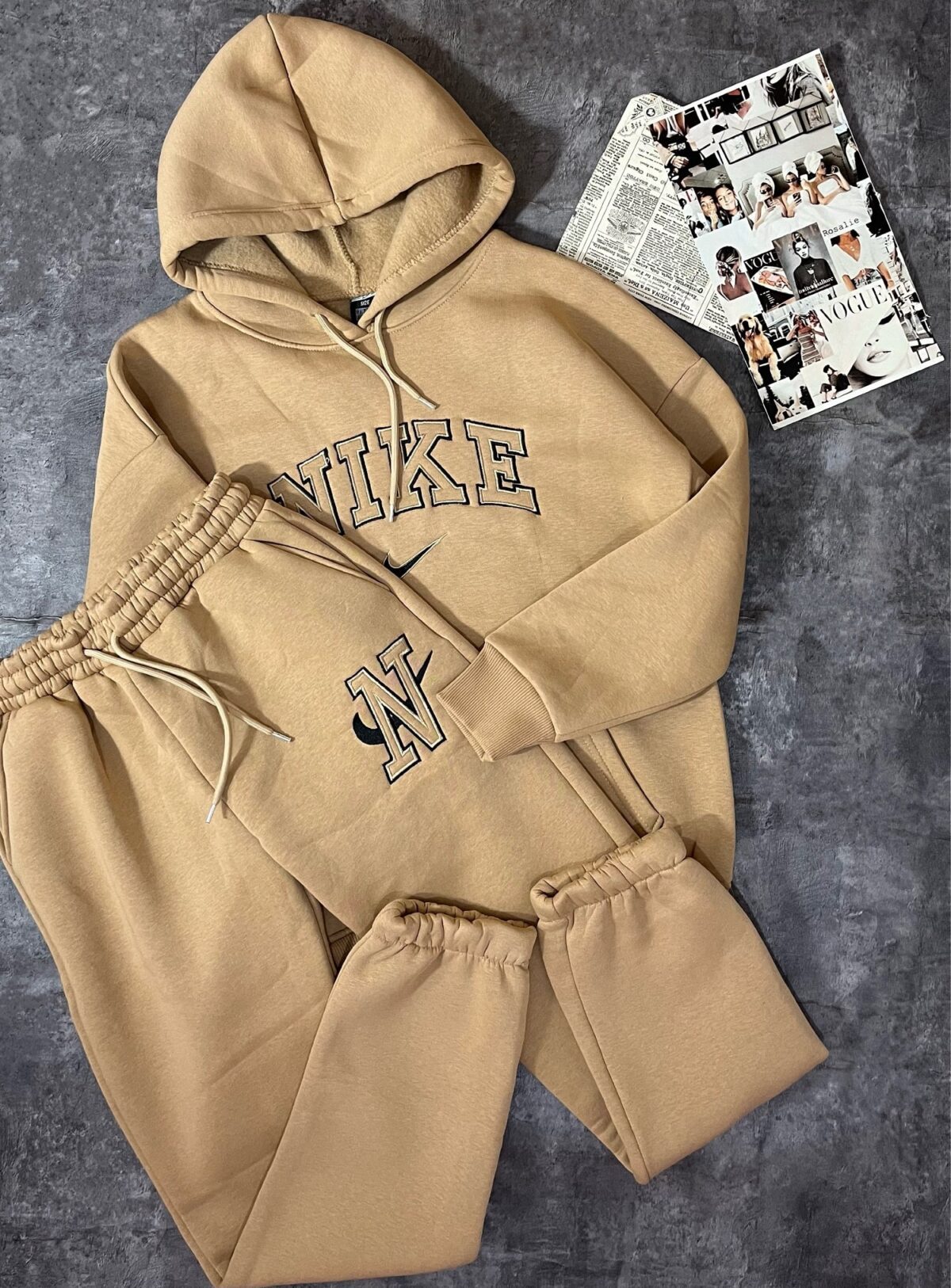 ست هودی و جاگر نایک اورجینال ترک سه نخ داخل کرک(2259) - Image 3