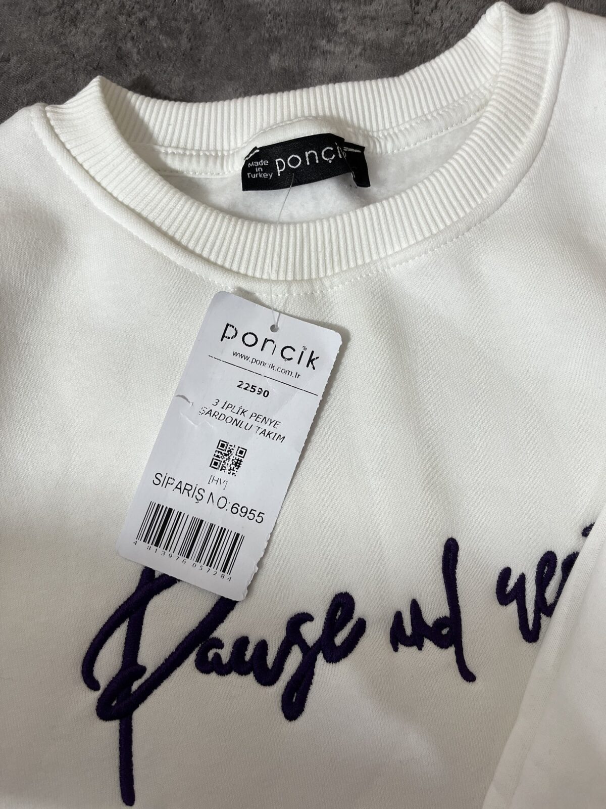 ست دورس و جاگر دورنگ اورجینال ترک سه نخ داخل کرک(2260) - Image 4