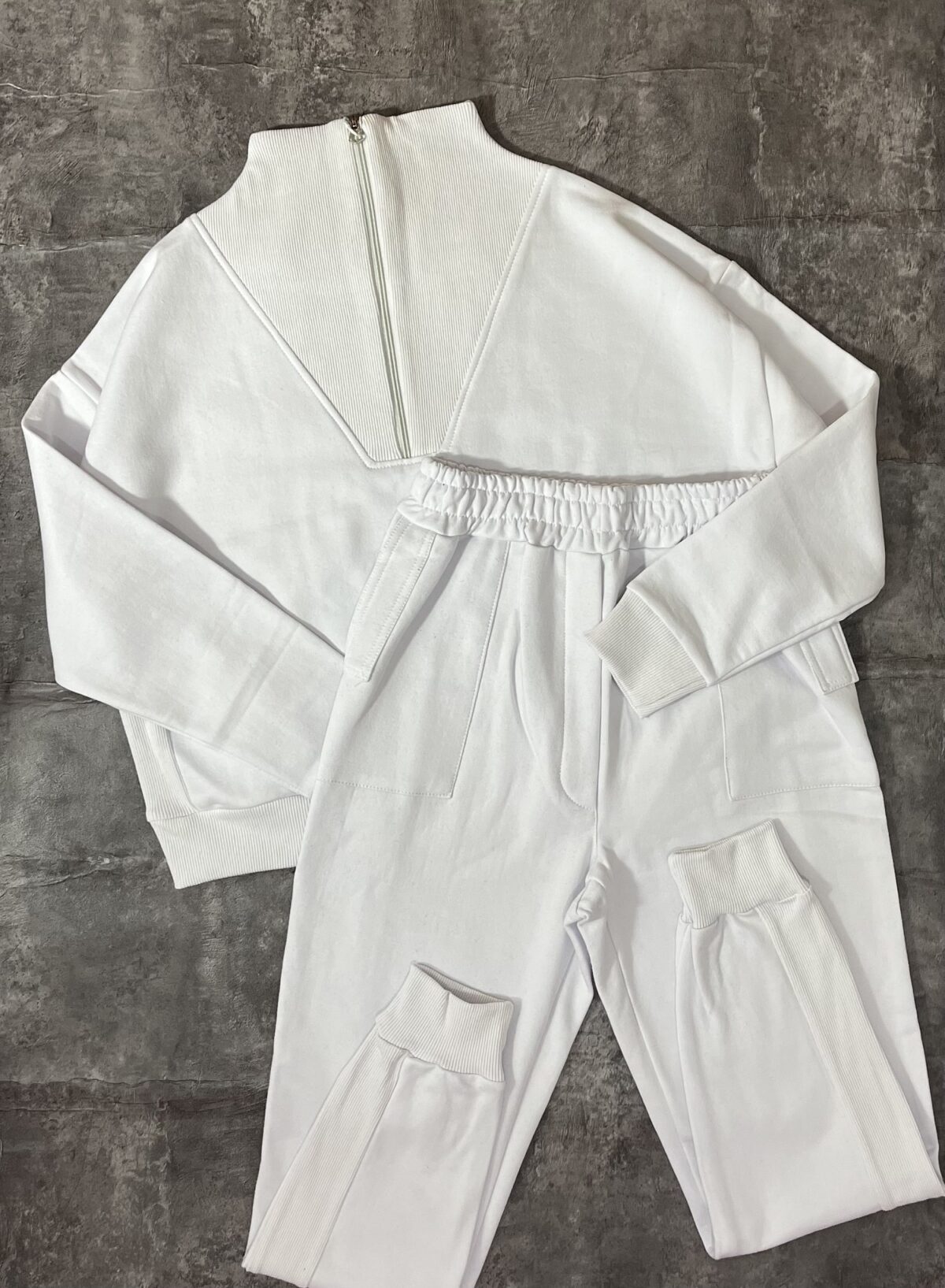 ست سویشرت نیم زیپ و جاگر سه نخ داخل کرک(2303) - Image 4