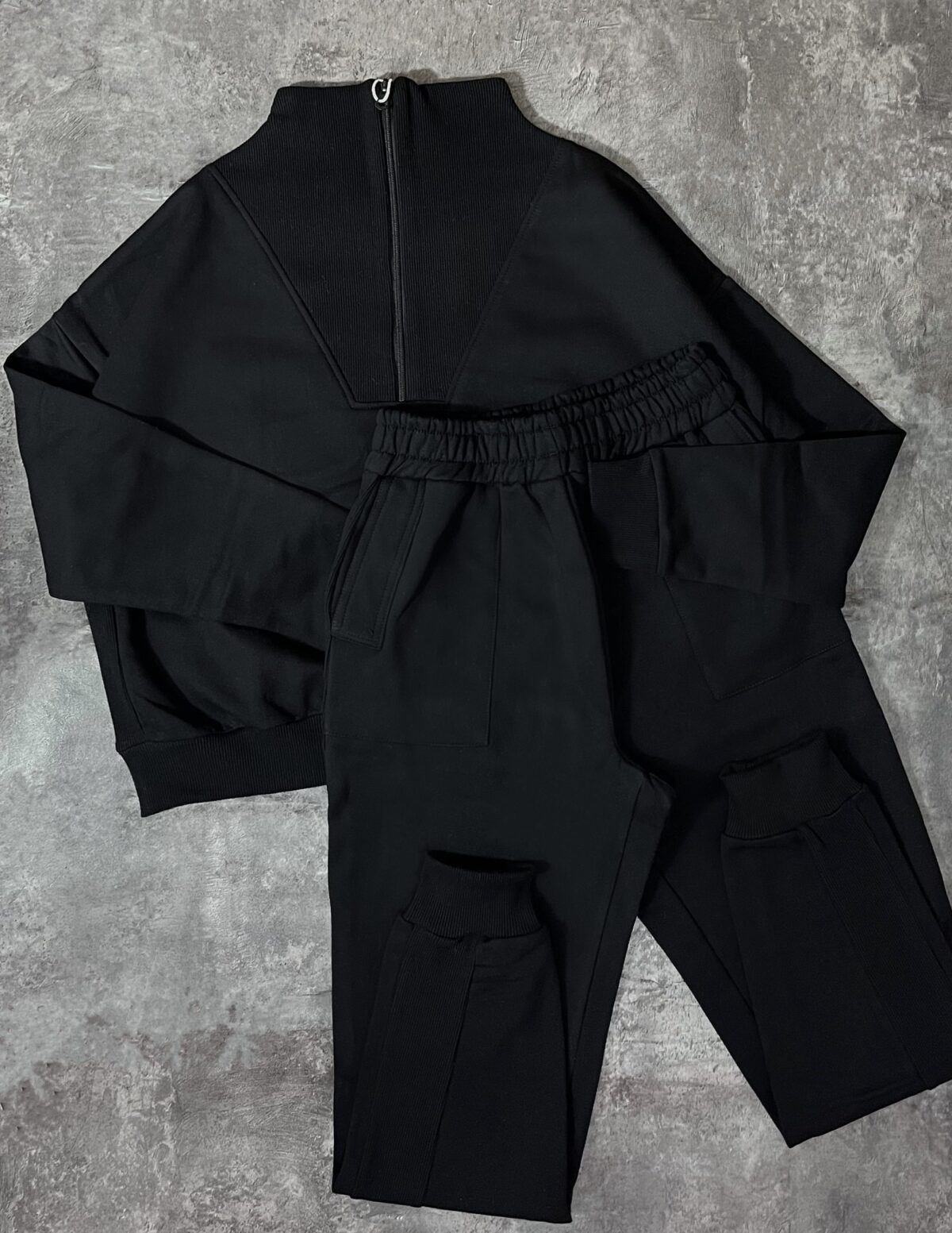 ست سویشرت نیم زیپ و جاگر سه نخ داخل کرک(2303) - Image 5