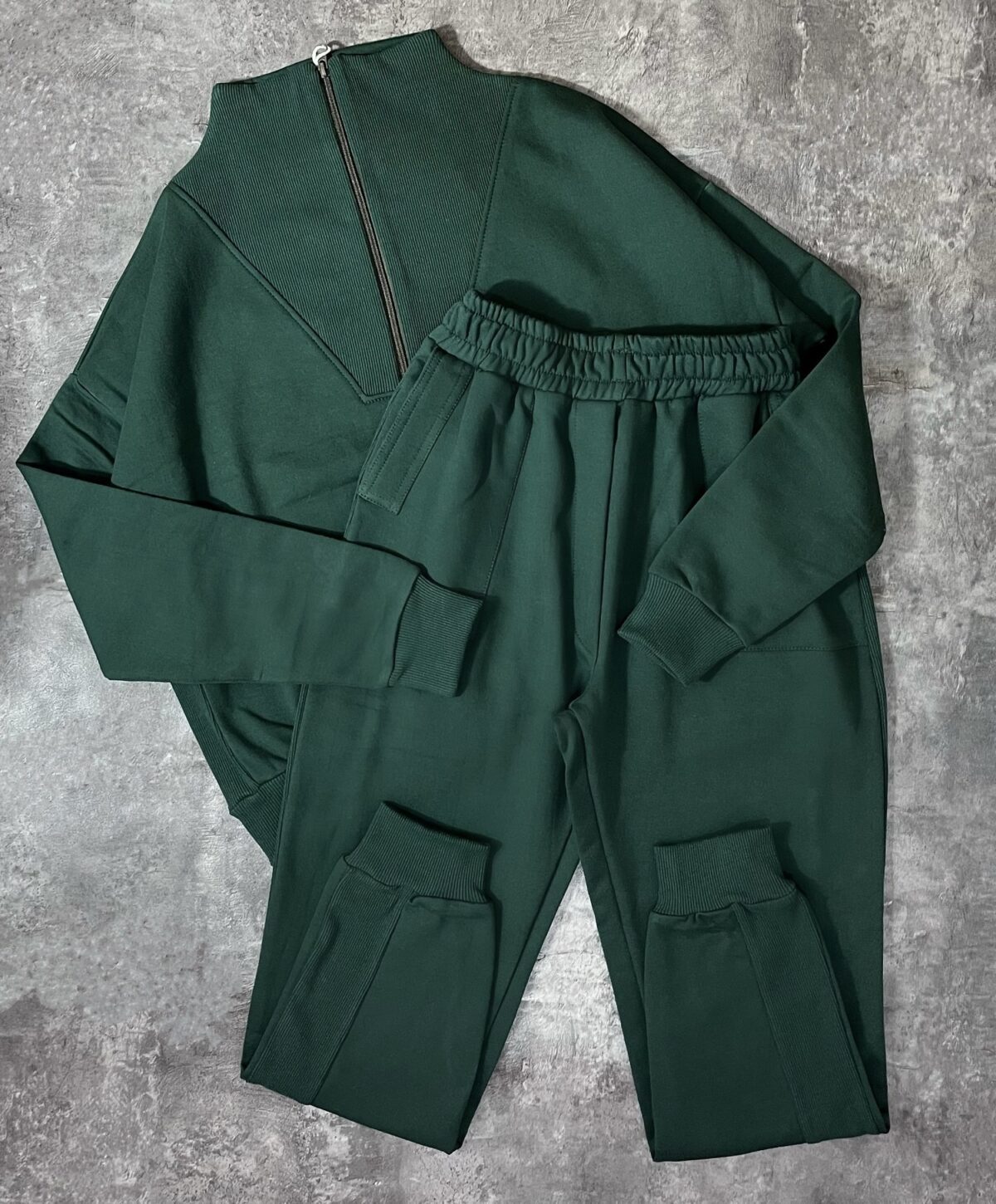 ست سویشرت نیم زیپ و جاگر سه نخ داخل کرک(2303) - Image 3