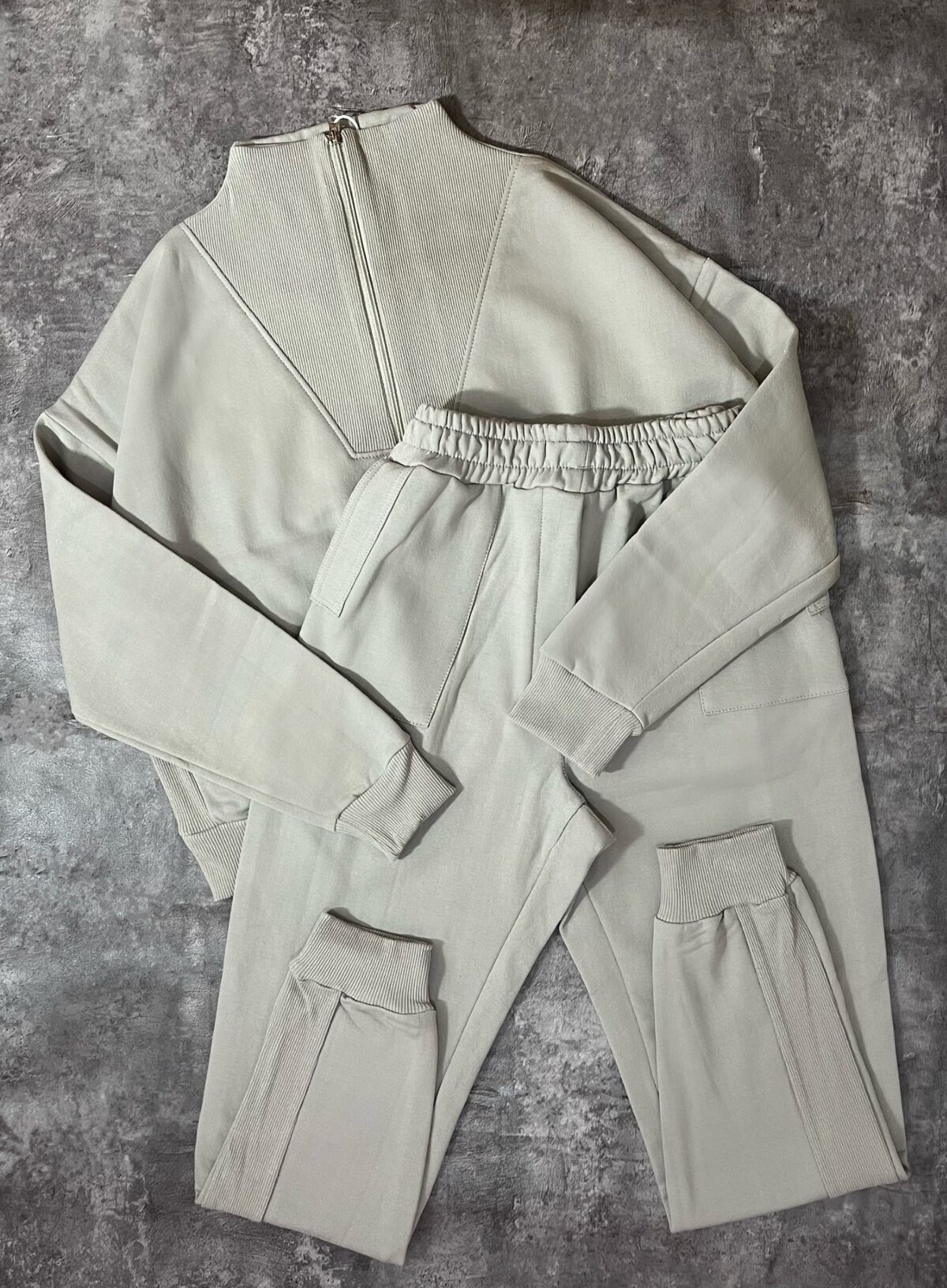 ست سویشرت نیم زیپ و جاگر سه نخ داخل کرک(2261) - Image 6